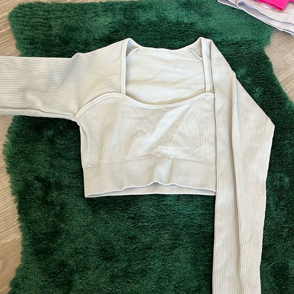 Workout too from Amazon. Grey and size small